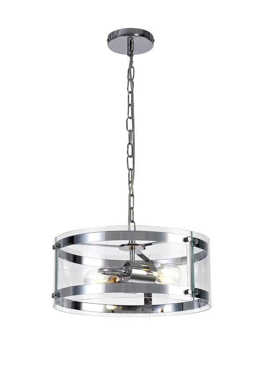 Tarporley Pendant, 2 Light E27, Polished Chrome 2