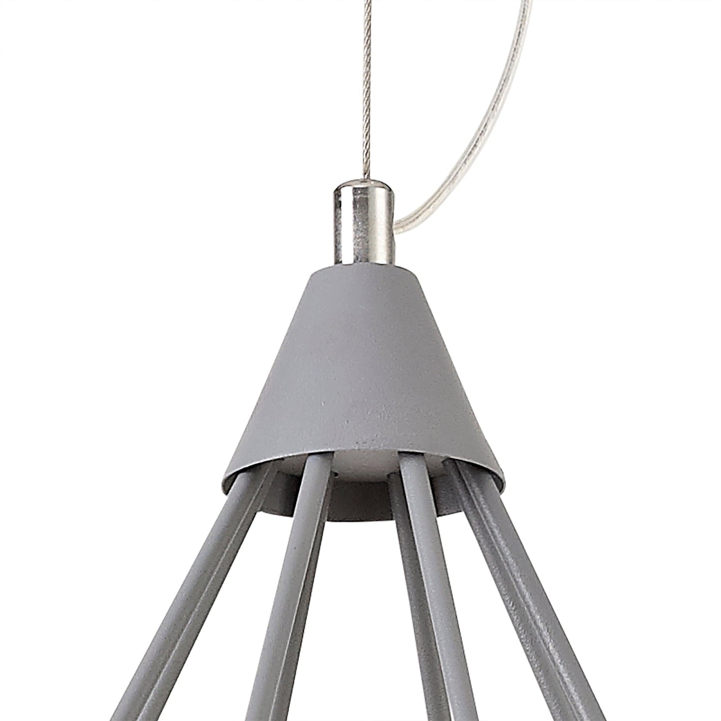 Tarvin Small Diamond Pendant, 1 x 8W LED, 3700K, Matt Grey, 3yrs Warranty