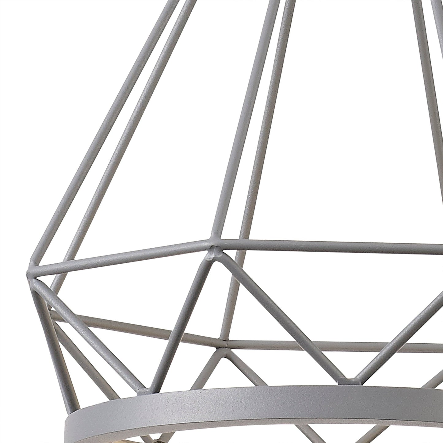 Tarvin Small Diamond Pendant, 1 x 8W LED, 3700K, Matt Grey, 3yrs Warranty