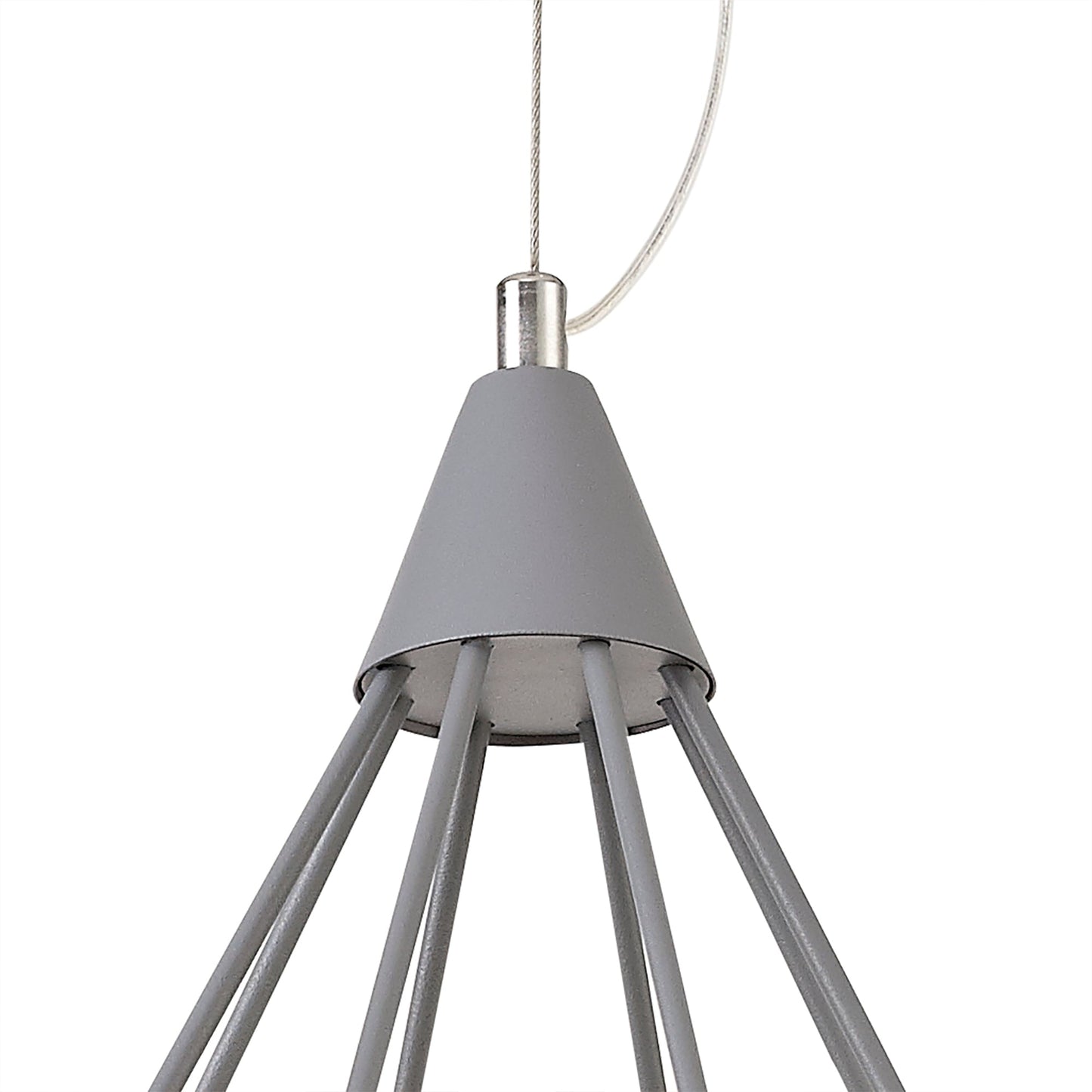 Tarvin Large Diamond Pendant, 1 x 10W LED, 3700K, Matt Grey, 3yrs Warranty