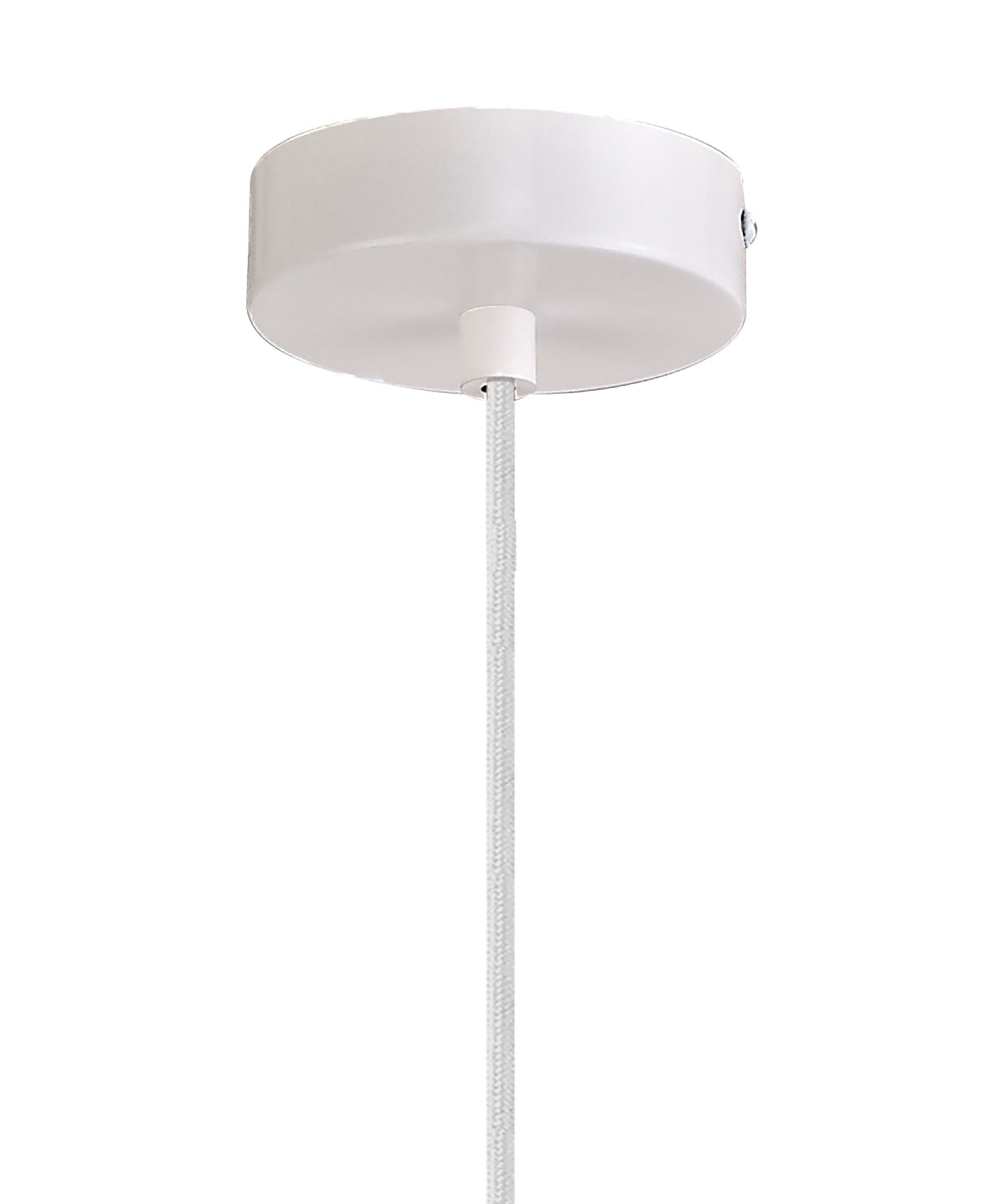 Tattenhall Single Large Pendant, 1 Light Adjustable E27, Gloss White and Gloss White