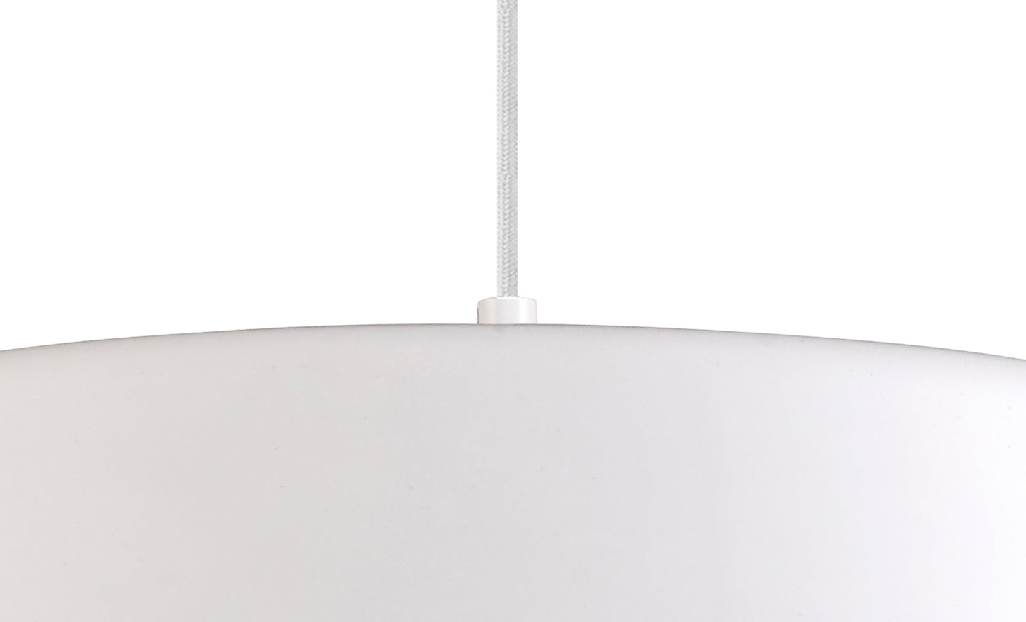 Tattenhall Single Large Pendant, 1 Light Adjustable E27, Gloss White and Gloss White
