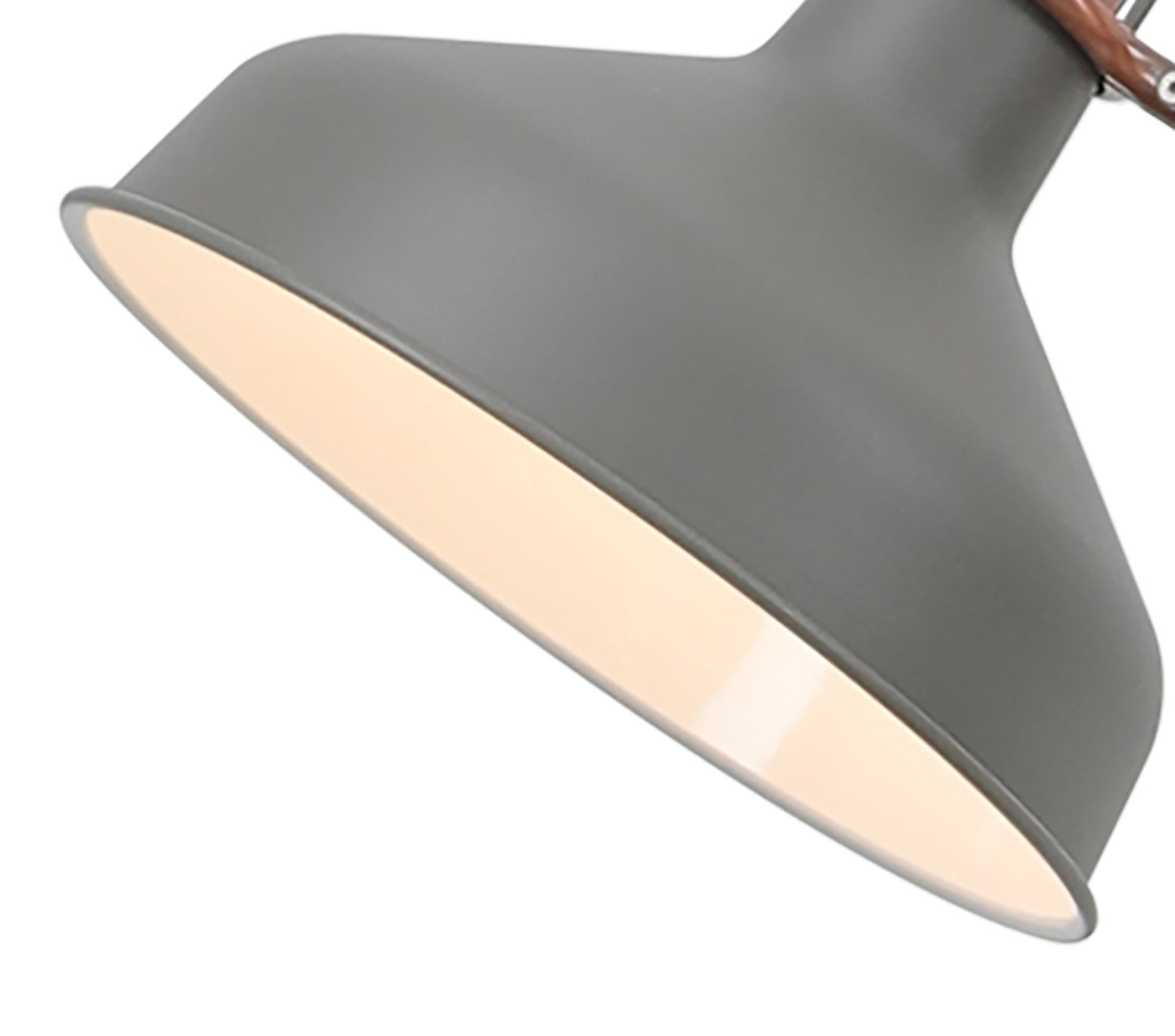 Toft Adjustable Floor Lamp, 1 x E27, Sand Grey and Copper and White