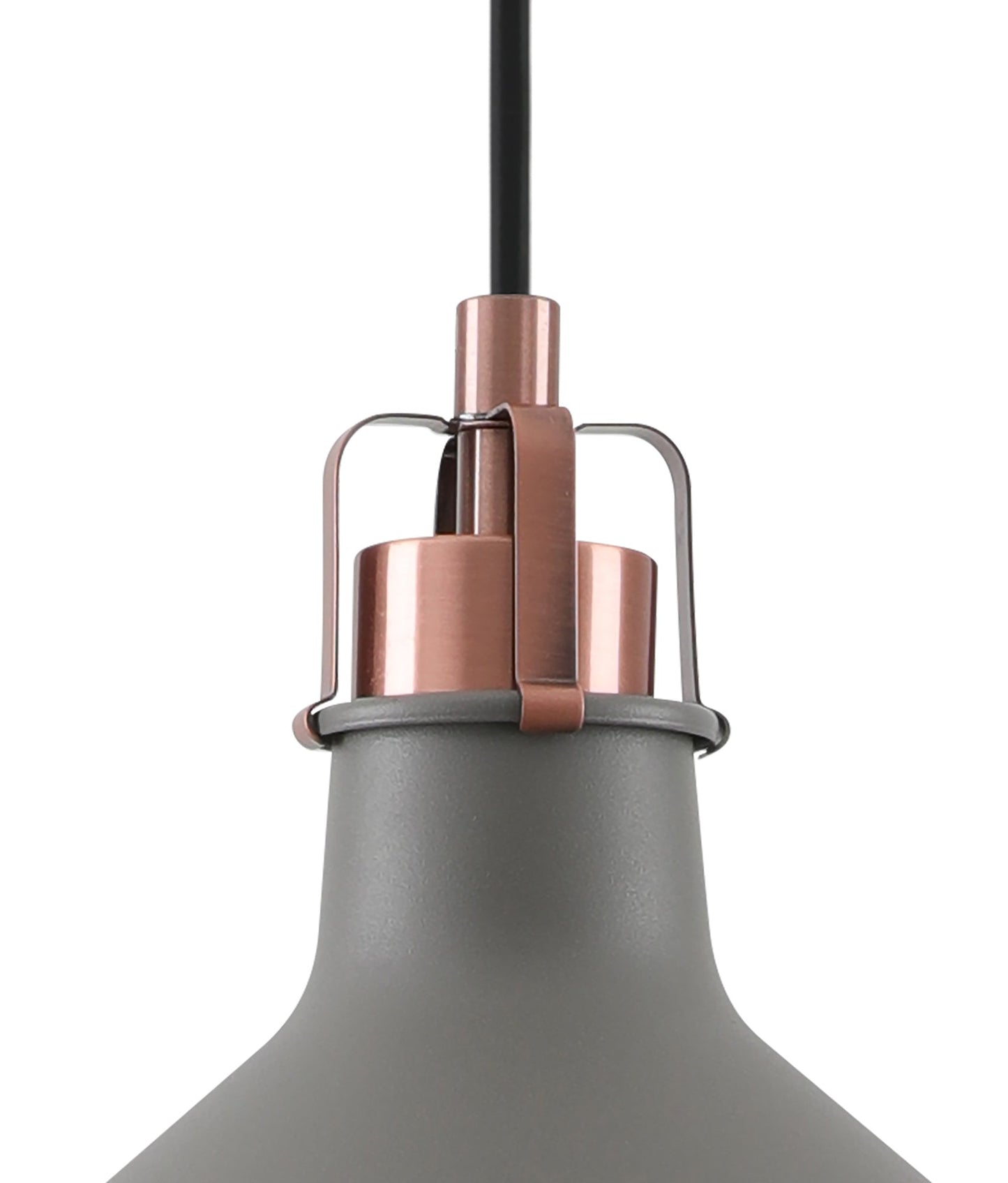 Toft Small Pendant, 1 x E27, Sand Grey and Copper and White