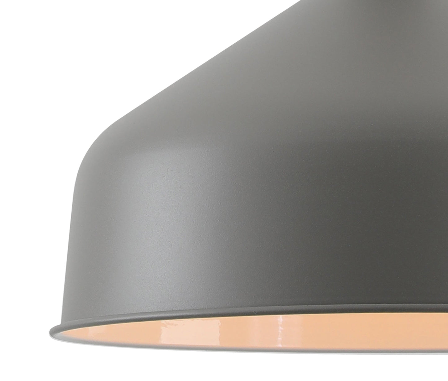Toft Medium Pendant, 1 x E27, Sand Grey and Copper and White