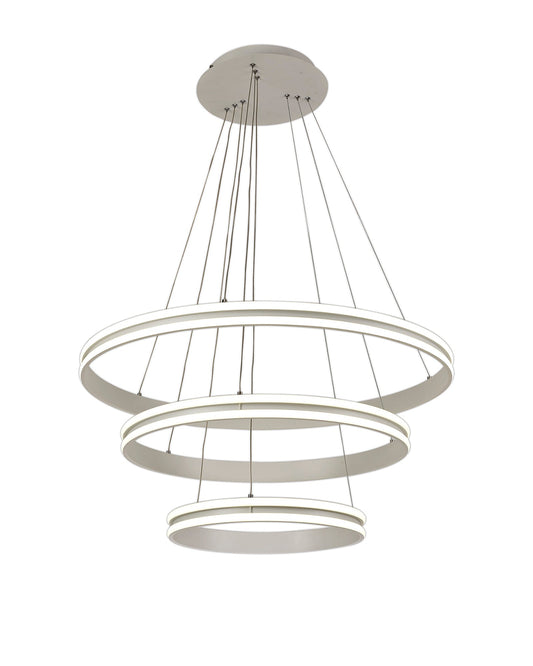 Underwood Pendant, 3 Light 50W,30W,20W LED, 4000K, 5470lm, Dimmable, Matt White, 3yrs Warranty