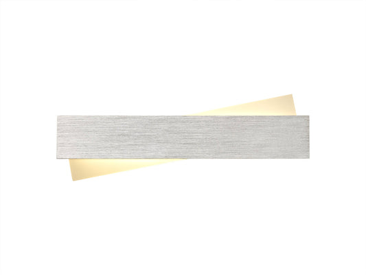 Weaver Wall Lamp, 1 x 8W LED, 3000K, 640lm, Brushed Aluminium and Frosted White, 3yrs Warranty 2