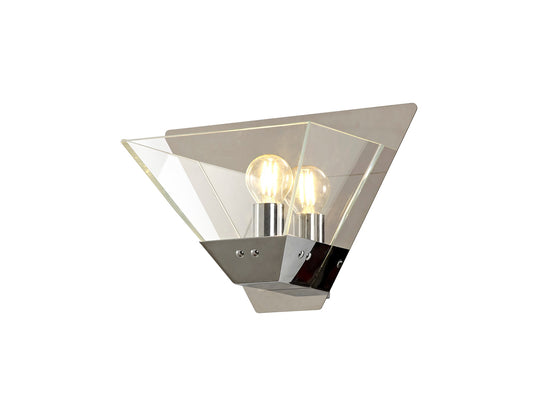 Whitley Wall Lamp, 1 Light E14, Polished Chrome 2