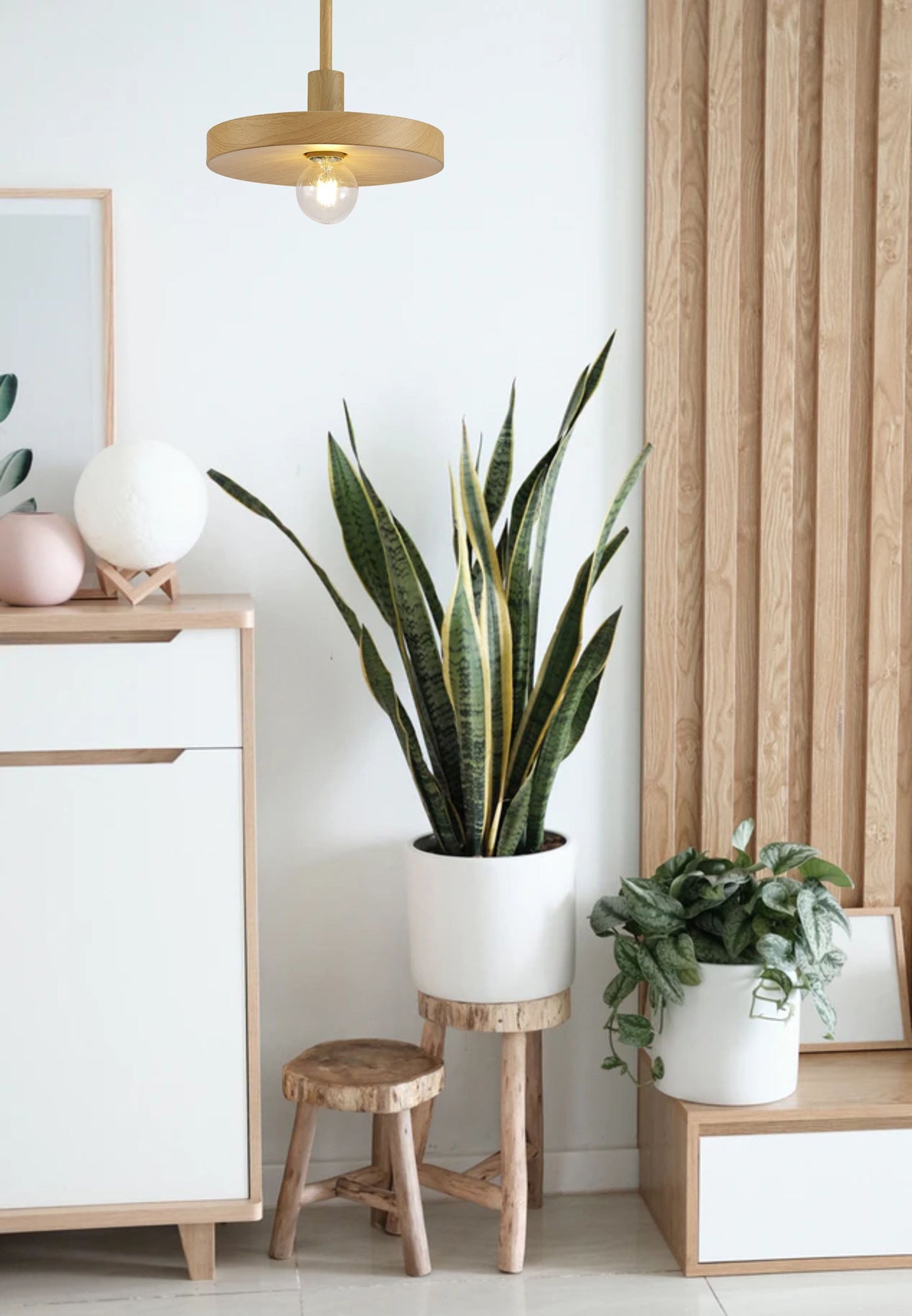 Woodford Single Pendant, 1 Light Adjustable E27, Marble Effect