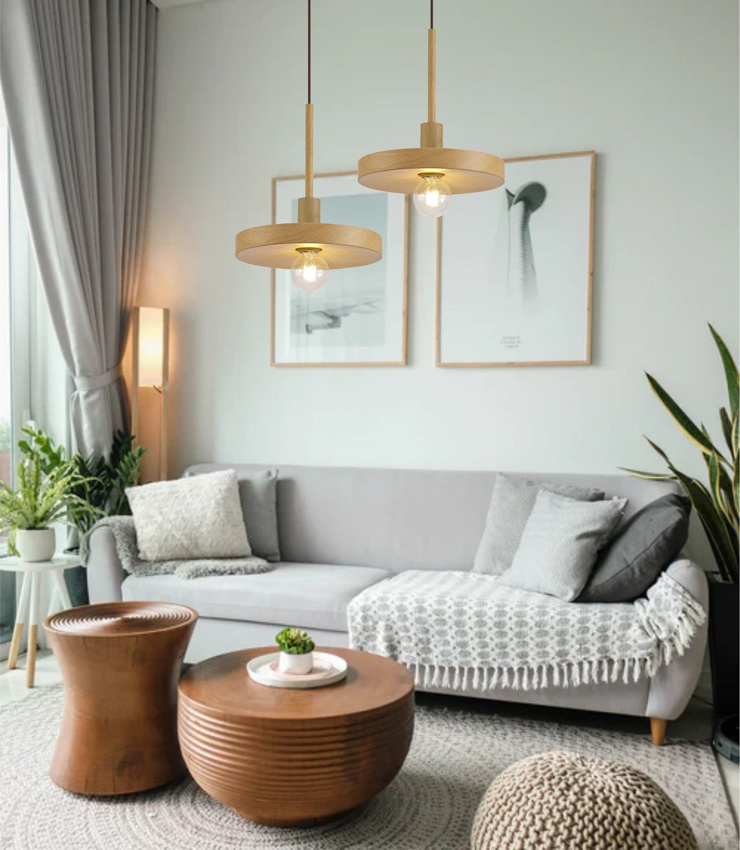 Woodford Single Pendant, 1 Light Adjustable E27, Marble Effect